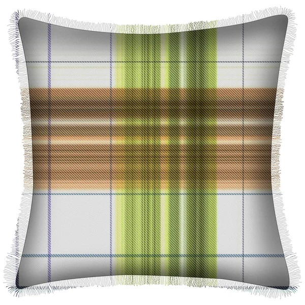 Cushion Isolated Checks Tartan Seamless Repeat Modern Pattern Woven Texture — стоковое фото