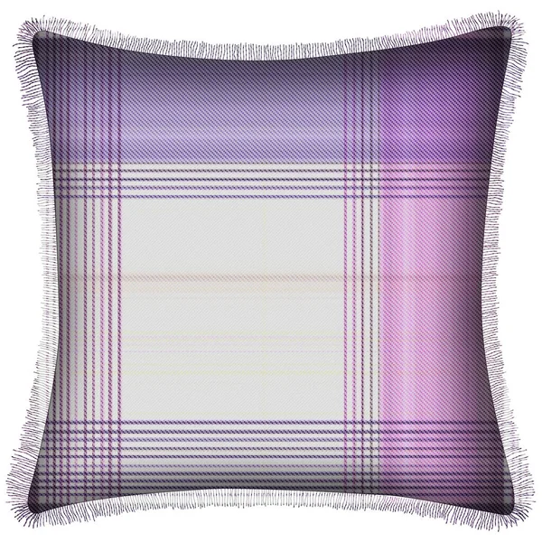 Coussin Isolé Avec Des Carreaux Tartan Répéter Sans Couture Motif — Photo