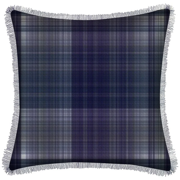 Cushion Isolated Checks Tartan Seamless Repeat Modern Pattern Woven Texture — Stock Photo, Image