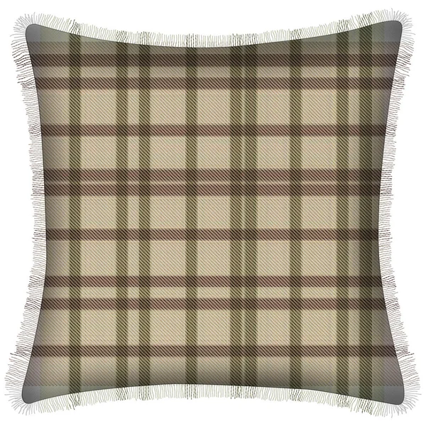 Cushion Isolated Checks Tartan Seamless Repeat Modern Pattern Woven Texture — Stockfoto