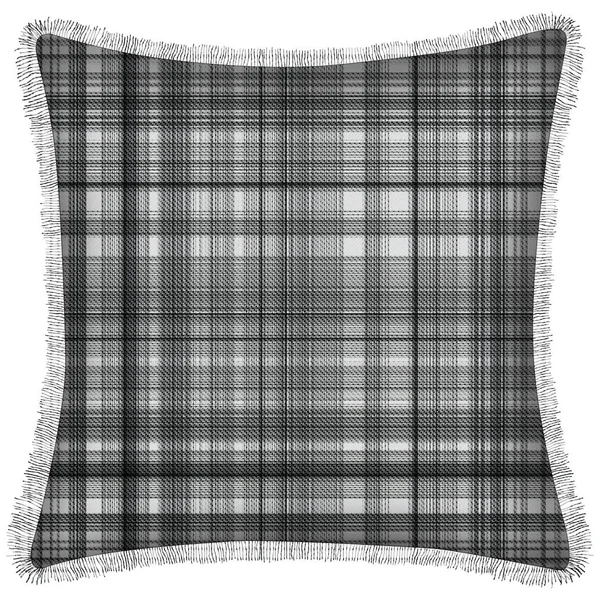 Cushion Isolated Checks Tartan Seamless Repeat Modern Pattern Woven Texture — Foto Stock