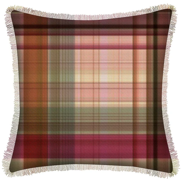Cushion Isolated Checks Tartan Seamless Repeat Modern Pattern Woven Texture — стоковое фото