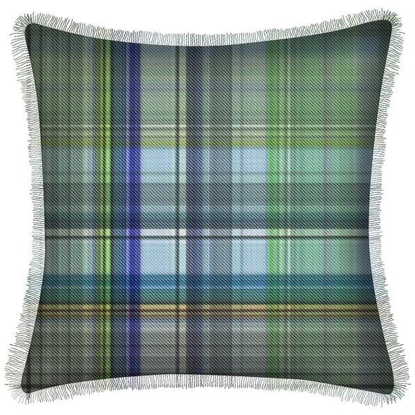 Cushion Isolated Checks Tartan Seamless Repeat Modern Pattern Woven Texture — Stock Fotó