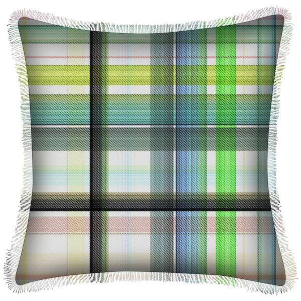 Cushion Isolated Checks Tartan Seamless Repeat Modern Pattern Woven Texture — 图库照片