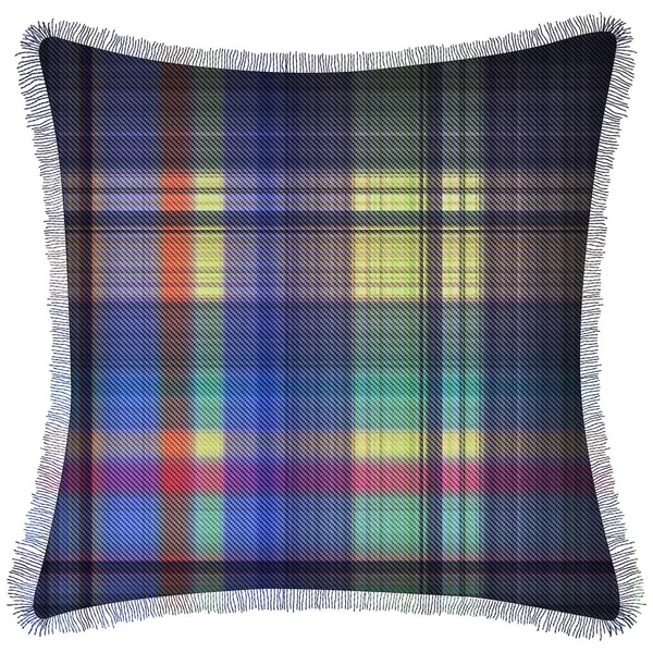 Cushion Isolated Checks Tartan Seamless Repeat Modern Pattern Woven Texture — Stock Photo, Image