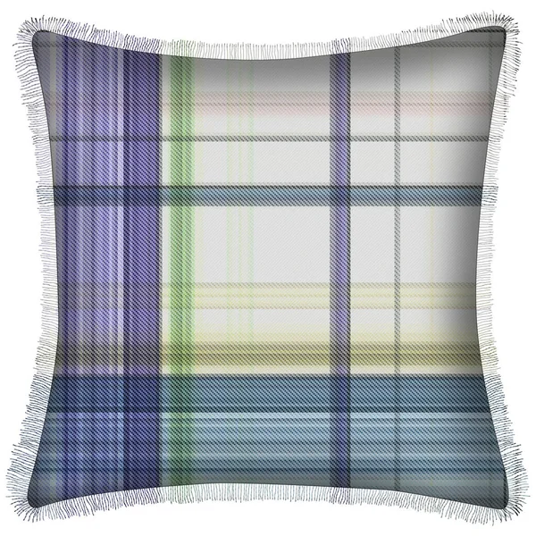 Cushion Isolated Checks Tartan Seamless Repeat Modern Pattern Woven Texture — Fotografia de Stock