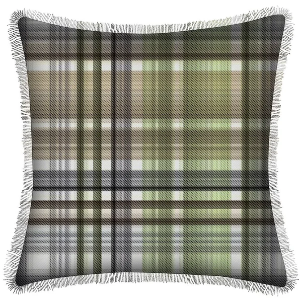 Cushion Isolated Checks Tartan Seamless Repeat Modern Pattern Woven Texture — Stock Photo, Image