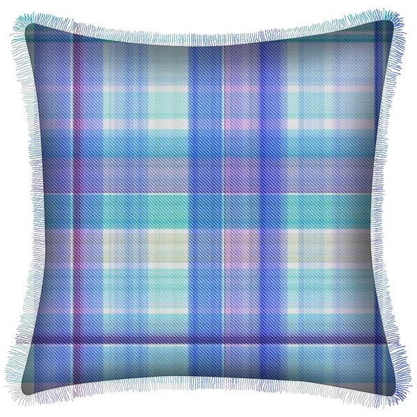 Cushion Isolated Checks Tartan Seamless Repeat Modern Pattern Woven Texture — стоковое фото