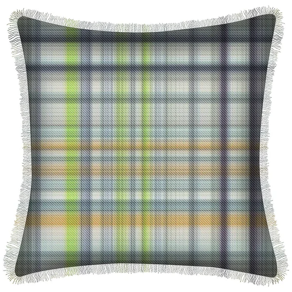 Cushion Isolated Checks Tartan Seamless Repeat Modern Pattern Woven Texture — стоковое фото