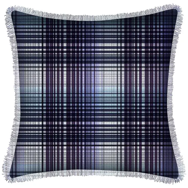 Cushion Isolated Checks Tartan Seamless Repeat Modern Pattern Woven Texture — стоковое фото