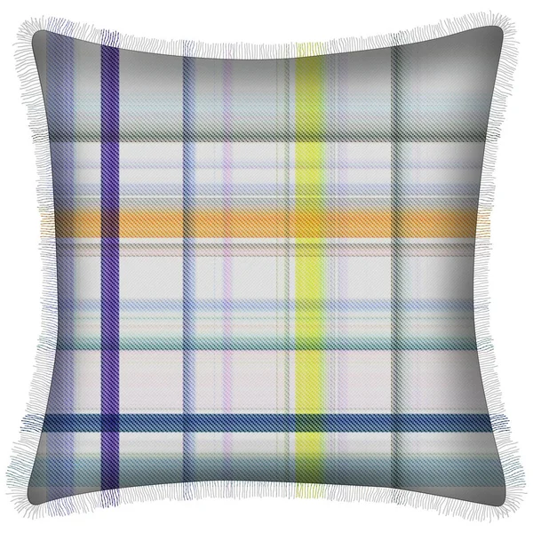 Cushion Isolated Checks Tartan Seamless Repeat Modern Pattern Woven Texture — Fotografia de Stock