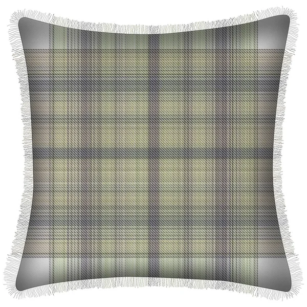 Cushion Isolated Checks Tartan Seamless Repeat Modern Pattern Woven Texture — ストック写真