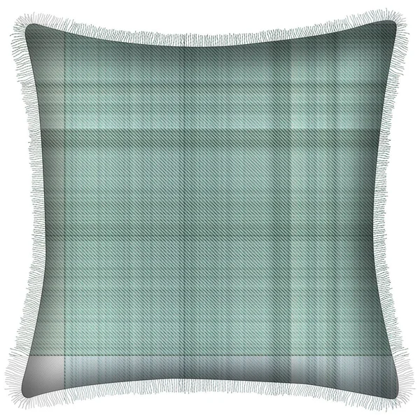 Cushion Diisolasi Dengan Checks Dan Tartan Seamless Mengulangi Pola Modern — Stok Foto