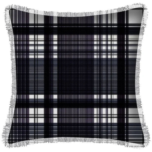 Cushion Isolated Checks Tartan Seamless Repeat Modern Pattern Woven Texture — Foto Stock
