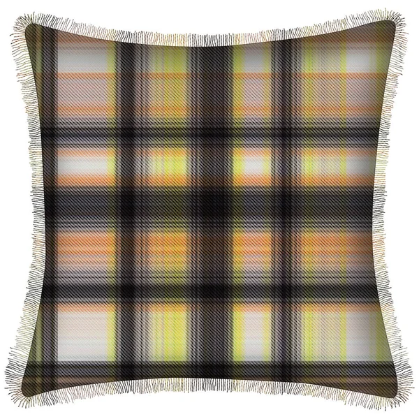 Cushion Isolated Checks Tartan Seamless Repeat Modern Pattern Woven Texture — стоковое фото