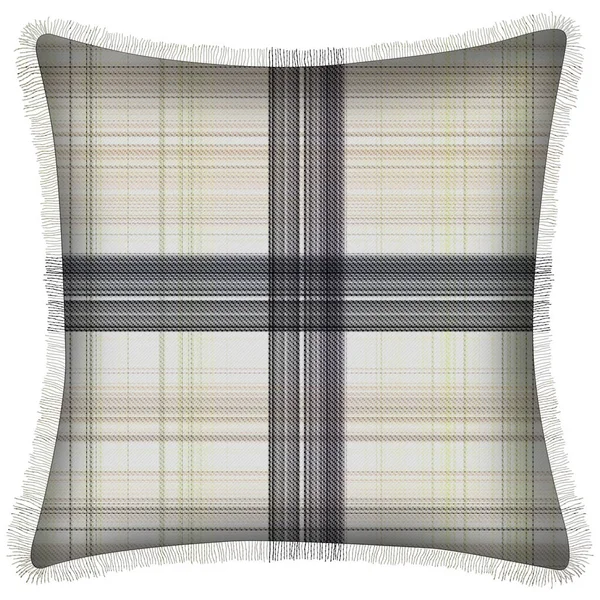 Cushion Isolated Checks Tartan Seamless Repeat Modern Pattern Woven Texture — 图库照片