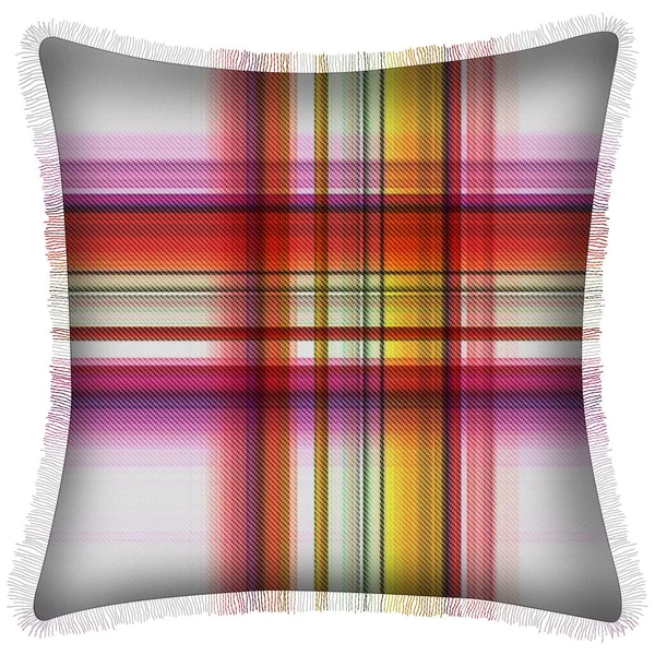 Cushion Isolated Checks Tartan Seamless Repeat Modern Pattern Woven Texture — стоковое фото