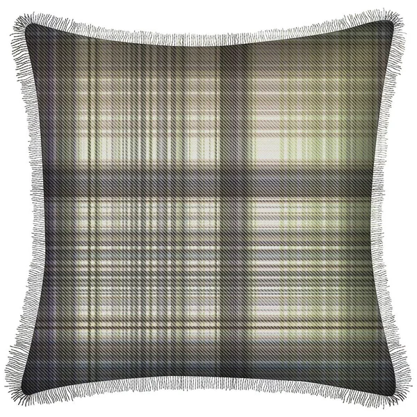 Cushion Isolated Checks Tartan Seamless Repeat Modern Pattern Woven Texture — Stock Photo, Image