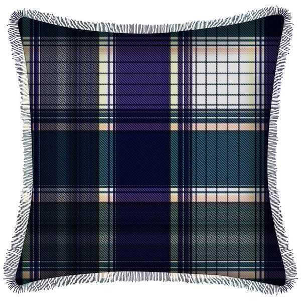 Cushion Isolated Checks Tartan Seamless Repeat Modern Pattern Woven Texture — Stockfoto