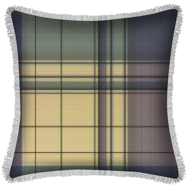 Cushion Isolated Checks Tartan Seamless Repeat Modern Pattern Woven Texture — Stock Photo, Image