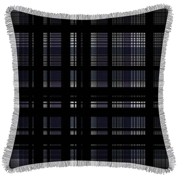 Cushion Isolated Checks Tartan Seamless Repeat Modern Pattern Woven Texture — Fotografia de Stock