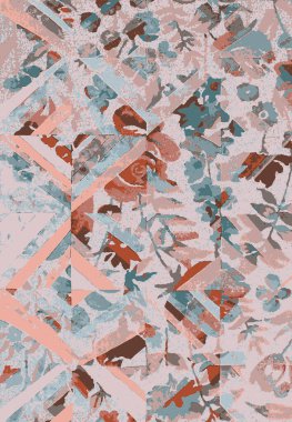 Halı ve Halı tasarımı sıkıntılı desen ve modern renklerle