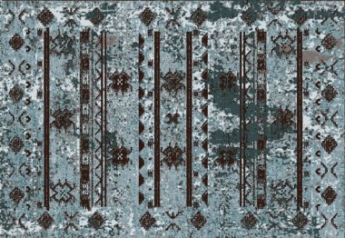 Halı ve Halı tasarımı sıkıntılı desen ve modern renklerle