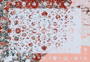 Halı ve Halı tasarımı sıkıntılı desen ve modern renklerle