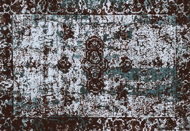 Halı ve Halı tasarımı sıkıntılı desen ve modern renklerle