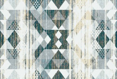 Halı ve Halı tasarımı sıkıntılı desen ve modern renklerle