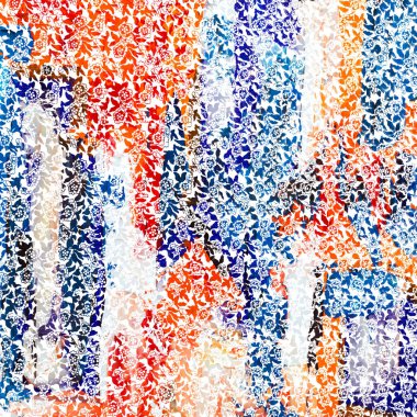 Yaratıcı doku yüzeyinde yüksek çözünürlüklü suluboya tekrarı