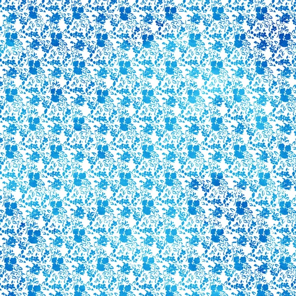 Högupplöst Blommig Akvarell Upprepa Isolerad Kreativ Textur Yta — Stockfoto
