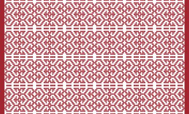 Woven designs with texture and modern colors on isolated white canvas