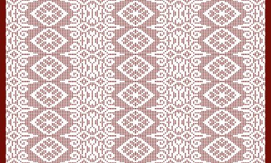 Woven designs with texture and modern colors on isolated white canvas