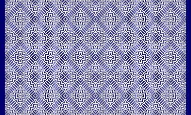 Woven designs with texture and modern colors on isolated white canvas