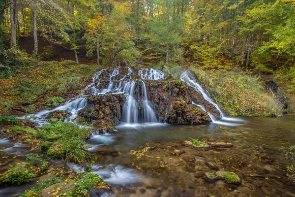 Autumn Mountain Waterfall Stream Landscape Royalty Free Stock Photos