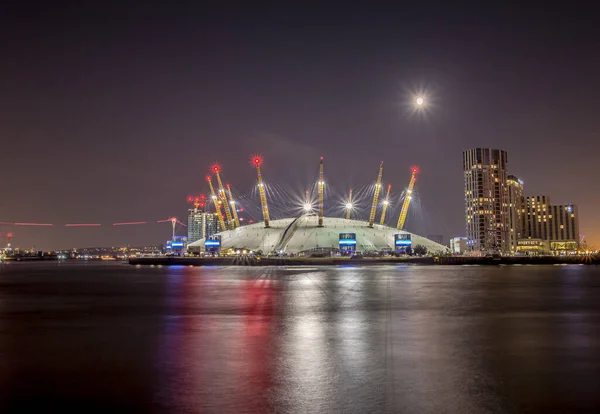 Arena Londres Arena Londres Angleterre Millennium Dome Nuit Vue Canary — Photo