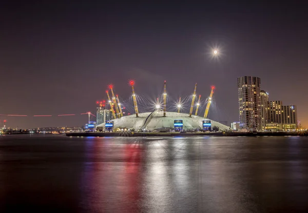 Arena London Arena London England Millennium Dome Night View Canary Stock Photo