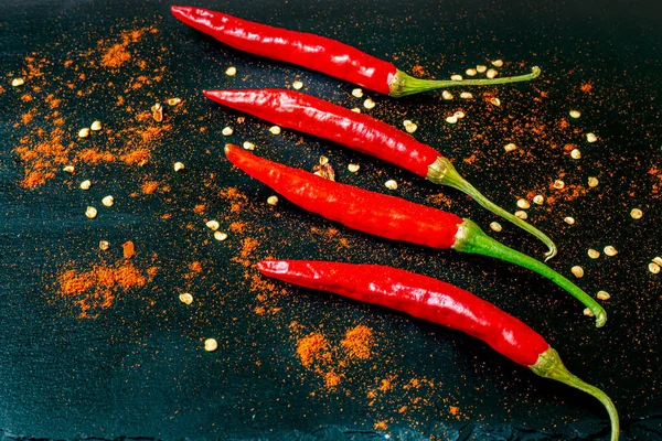 Colorful Chili Peppers Spices Assortment Fresh Dryed Peppers Cayenne Charleston Stock Image