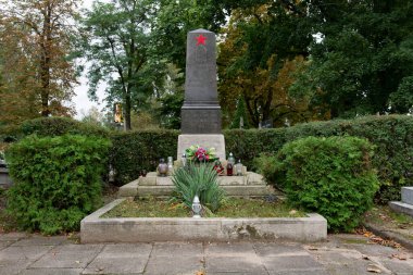 Wocawek 'teki Sovyet askerlerinin mezarlığı.