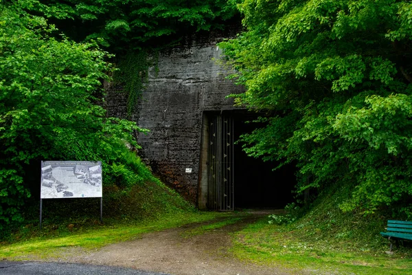 shelter tunnel for trains from World War II in Poland