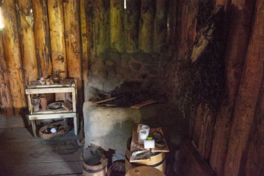 Polonya 'da bir ortaçağ şatosunun açık hava müzesi