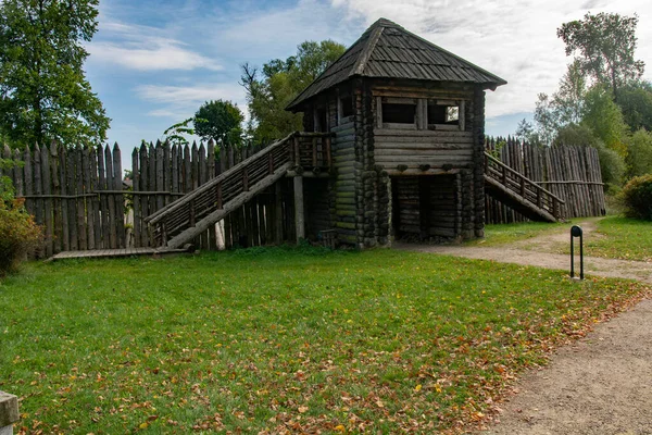 Freilichtmuseum Einer Mittelalterlichen Burg Polen — Stockfoto