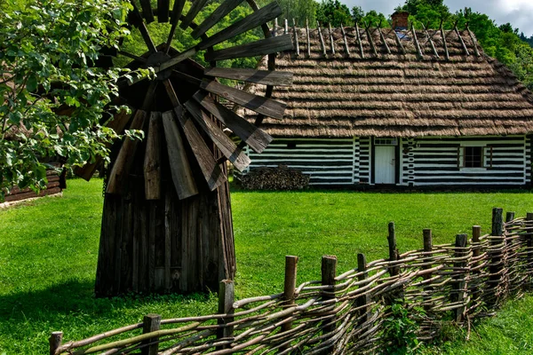 Landschaft Des Alten Polnischen Dorfes — Stockfoto