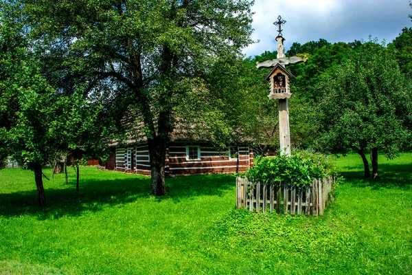 Landschaft Des Alten Polnischen Dorfes — Stockfoto