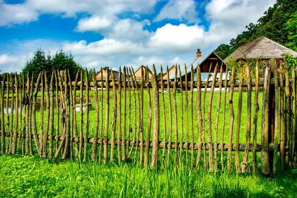 Landschaft Des Alten Polnischen Dorfes — Stockfoto