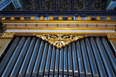 altar of the historic evangelical church in Poland