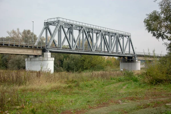 Alte Eiserne Eisenbahnbrücke Polen — Stockfoto