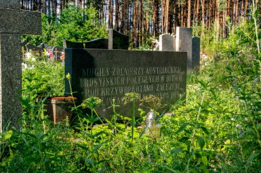 the war cemetery in the village of Zgropoty in Poland