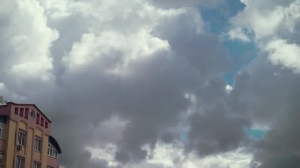 Nube Tiempo Lapso Naturaleza Fondo Cielo Azul Nubes Blancas Nubes — Vídeos de Stock